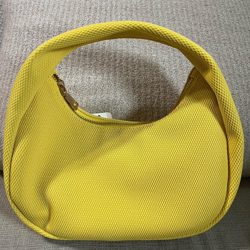 NEW WITH TAGS SHIRALEAH women's bella mini hobo bag in yellow